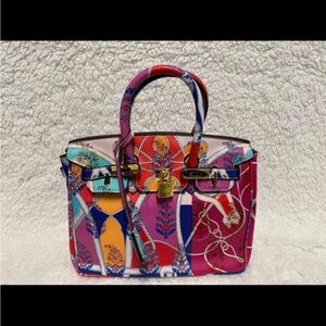 Novelty H Birkin bag 30CM GHW graffiti paisley printed artisan LE PREORDER